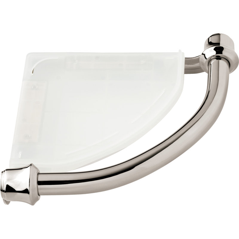 41316RB,PN Delta Bath Safety Grab Bar with Corner Shelf & Reviews